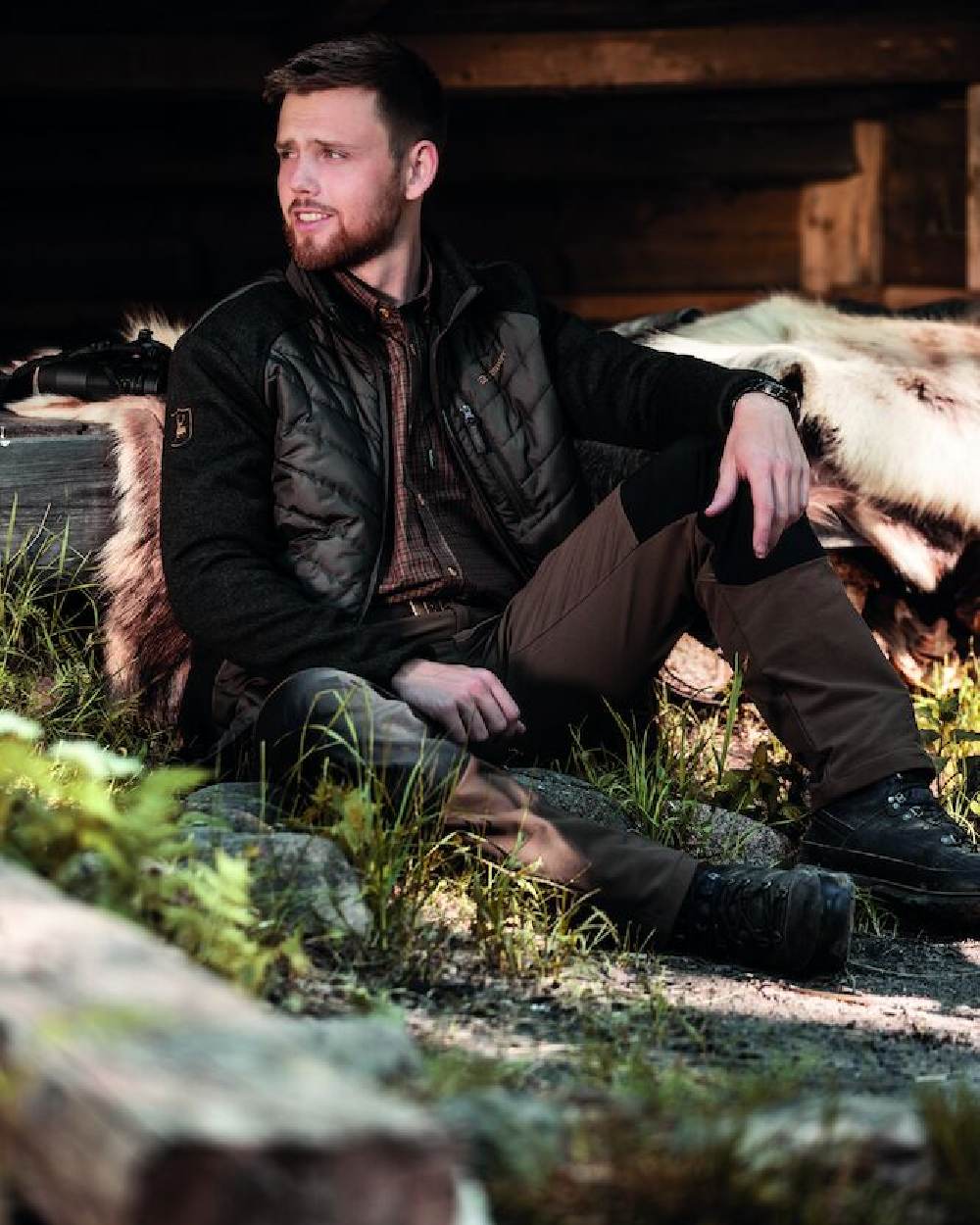 Deerhunter Moor Padded Jacket with Knitted Sleeves - Image 18