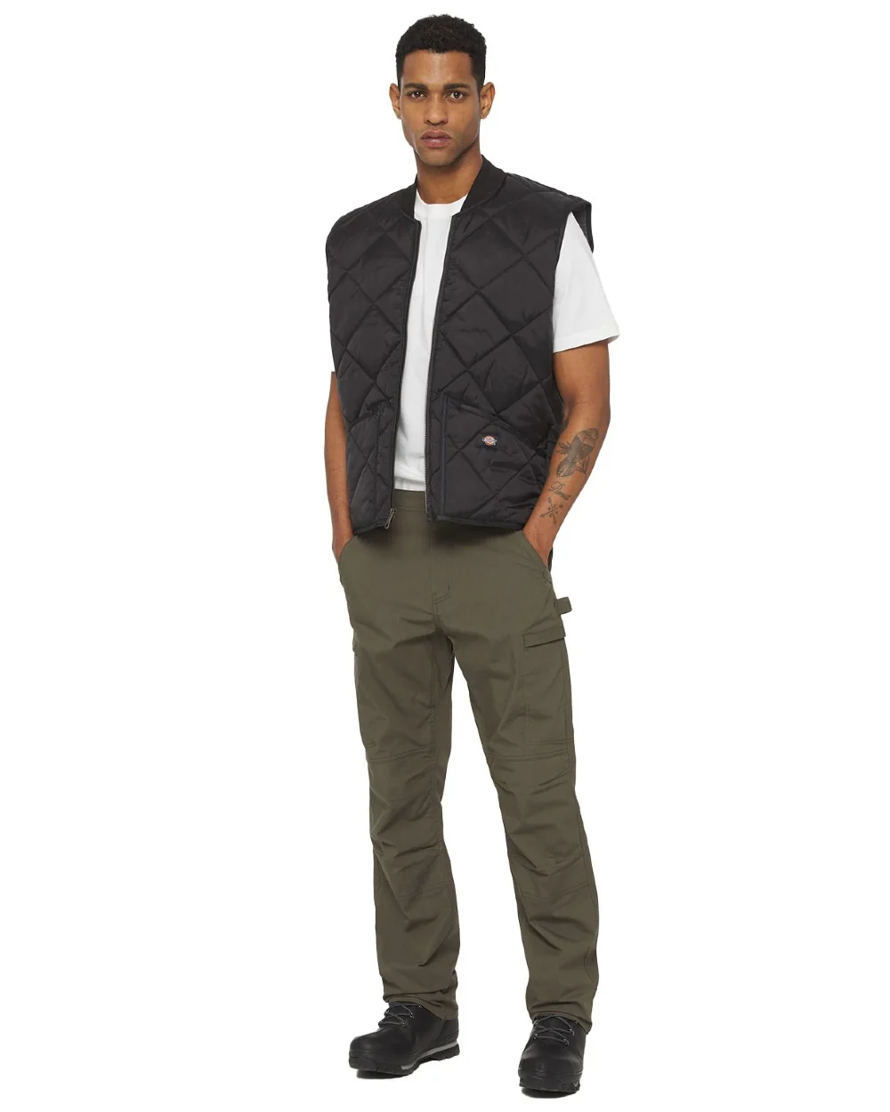 Dickies Mens Diamond Quilted Gilet - Image 3