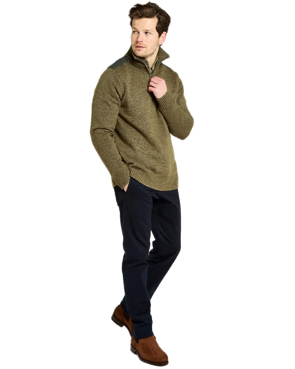 Dubarry Mens Doherty Zip Neck Sweater - Image 3