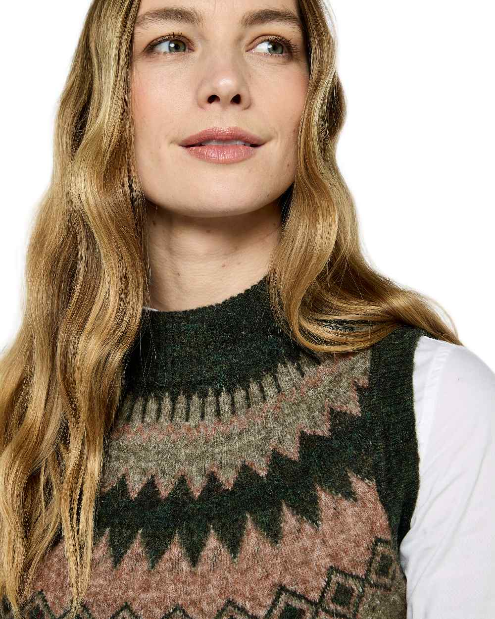 Dubarry Womens Doyle Fair Isle Pattern Vest - Image 13