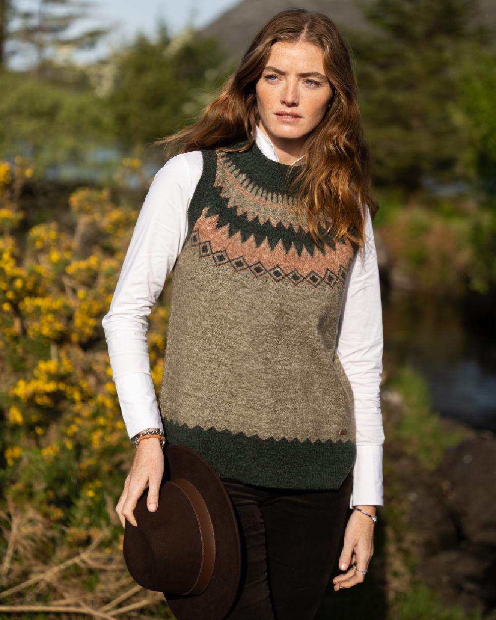 Dubarry Womens Doyle Fair Isle Pattern Vest - Image 5