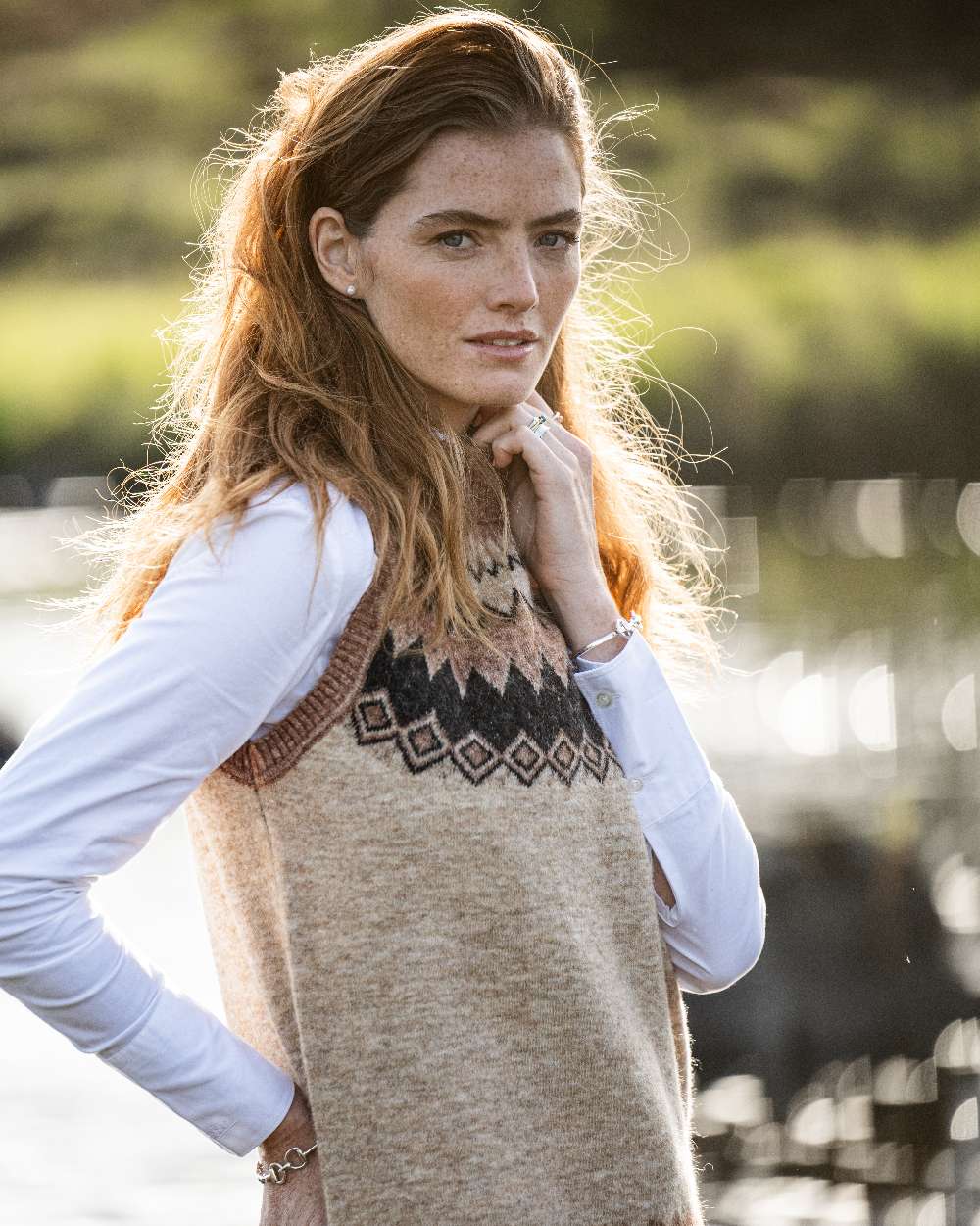 Dubarry Womens Doyle Fair Isle Pattern Vest - Image 6