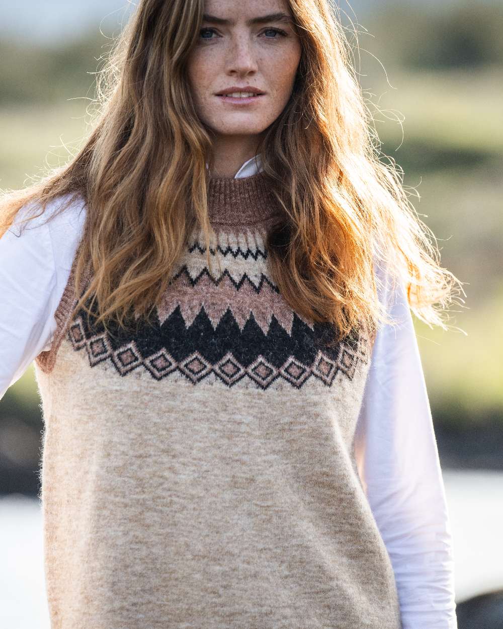 Dubarry Womens Doyle Fair Isle Pattern Vest - Image 7