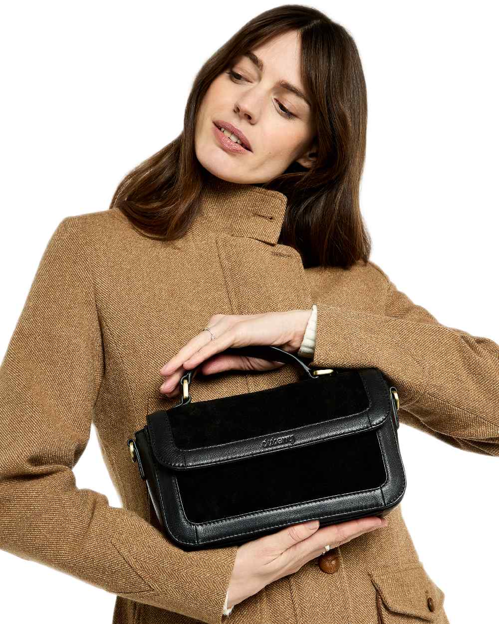 Dubarry Womens Eadestown Structured Suede And Leather Handbag - Image 5