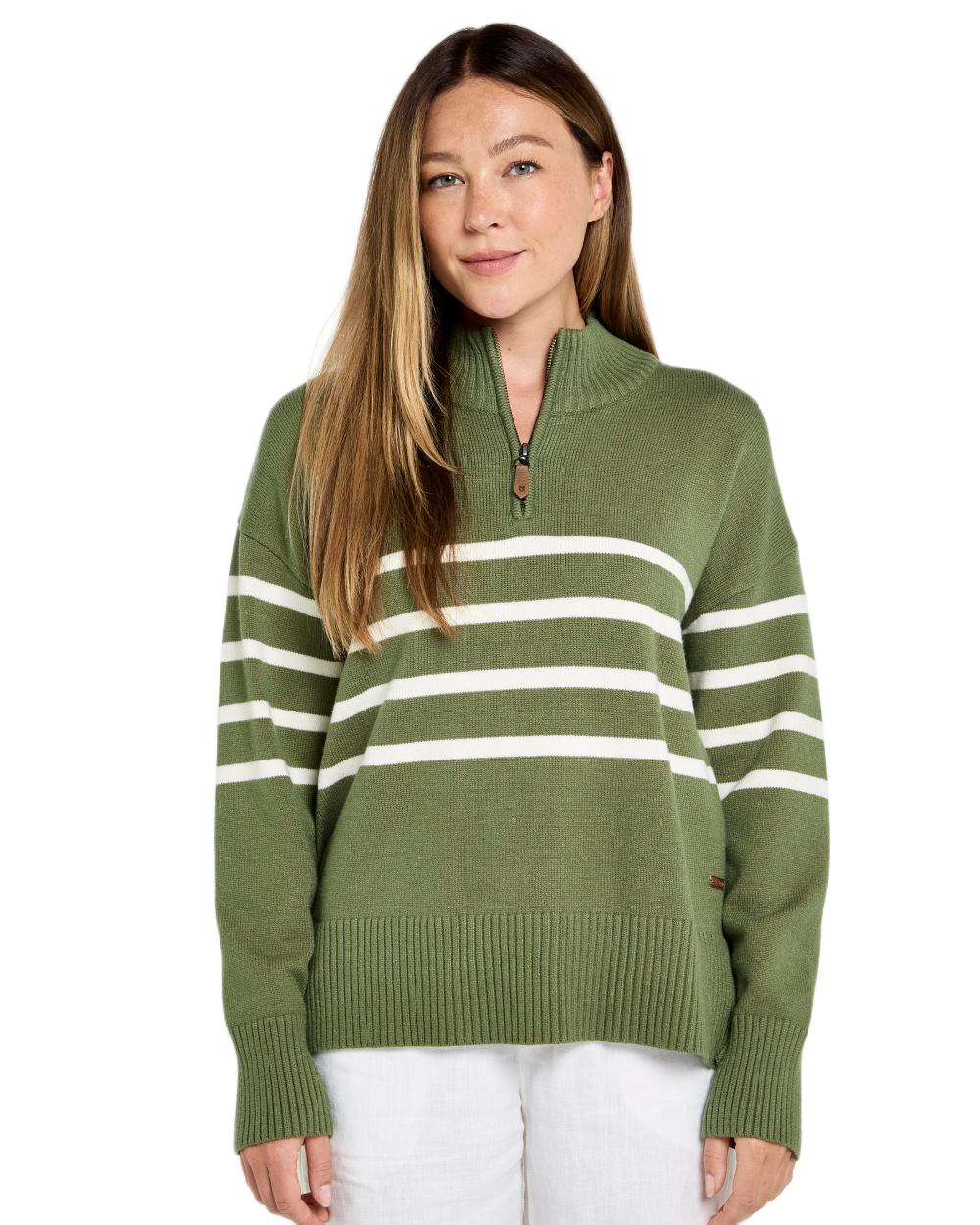 Dubarry Womens Fonthill Zip Neck Sweater - Image 3