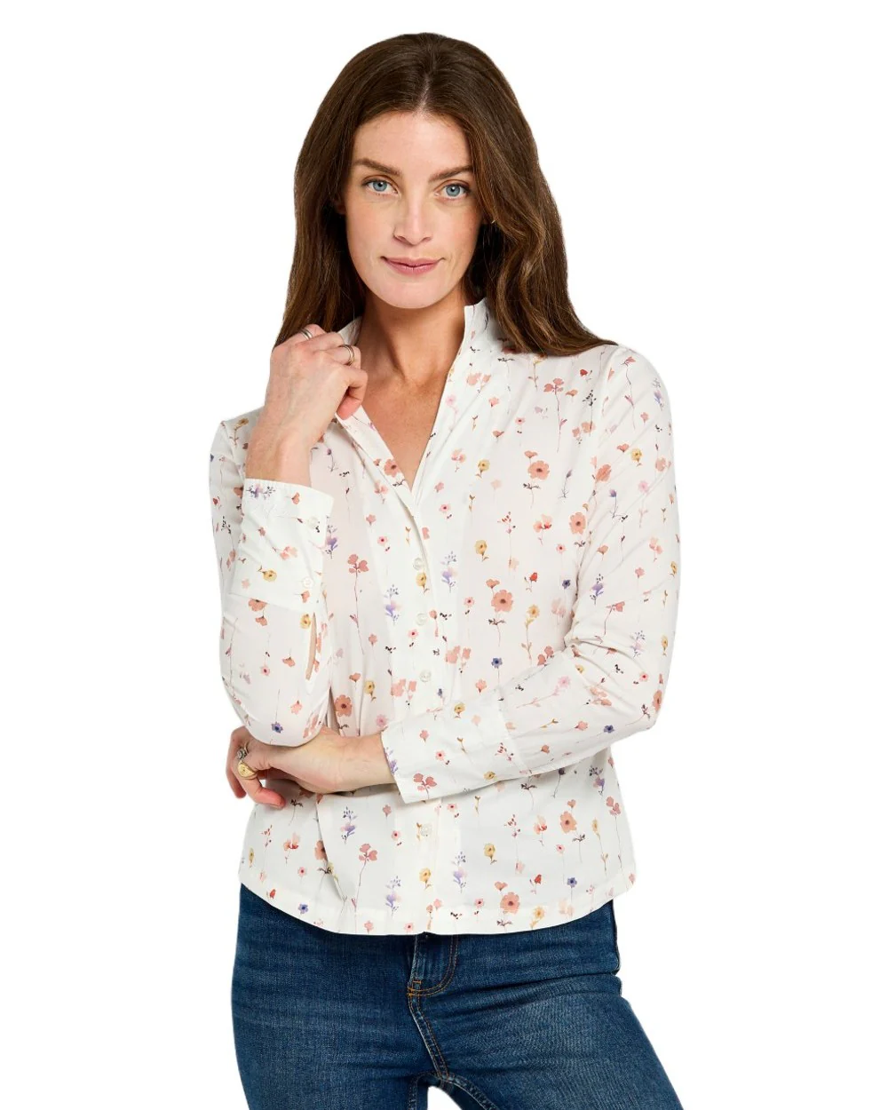 Dubarry Womens Fuchsia Printed Long Sleeve Shirt - Image 2