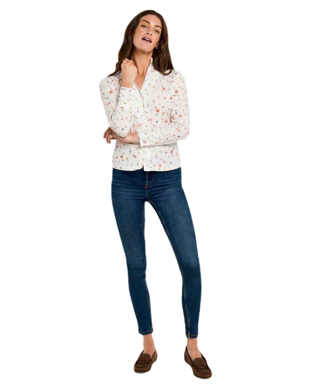 Dubarry Womens Fuchsia Printed Long Sleeve Shirt - Image 4