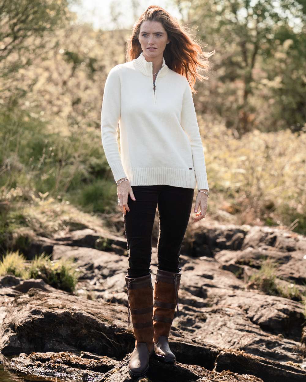 Dubarry Womens Markham Zip Neck Sweater - Image 3