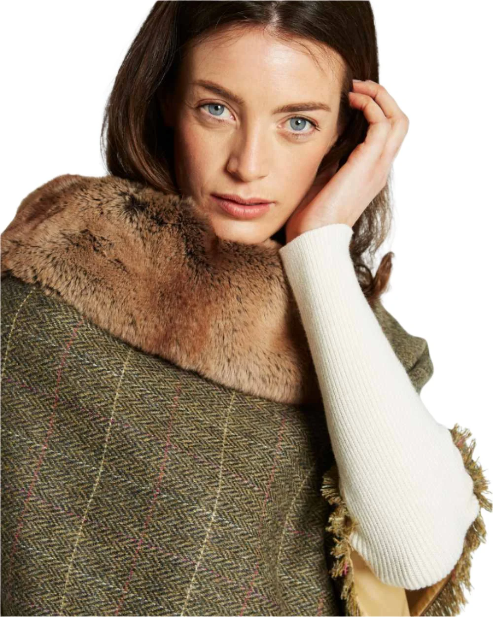 Dubarry Womens Silverfir Tweed Poncho - Image 11