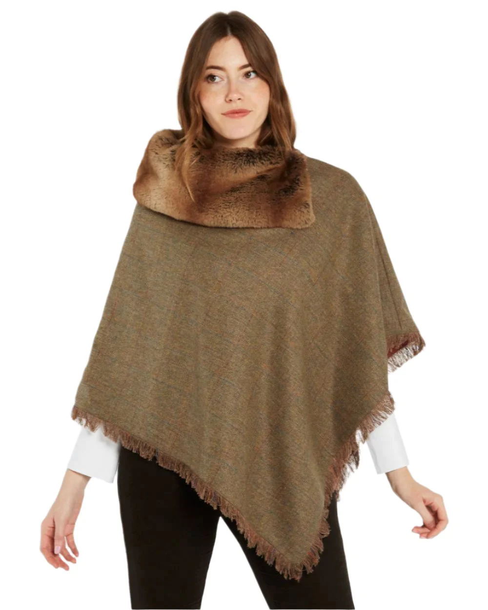 Dubarry Womens Silverfir Tweed Poncho - Image 2