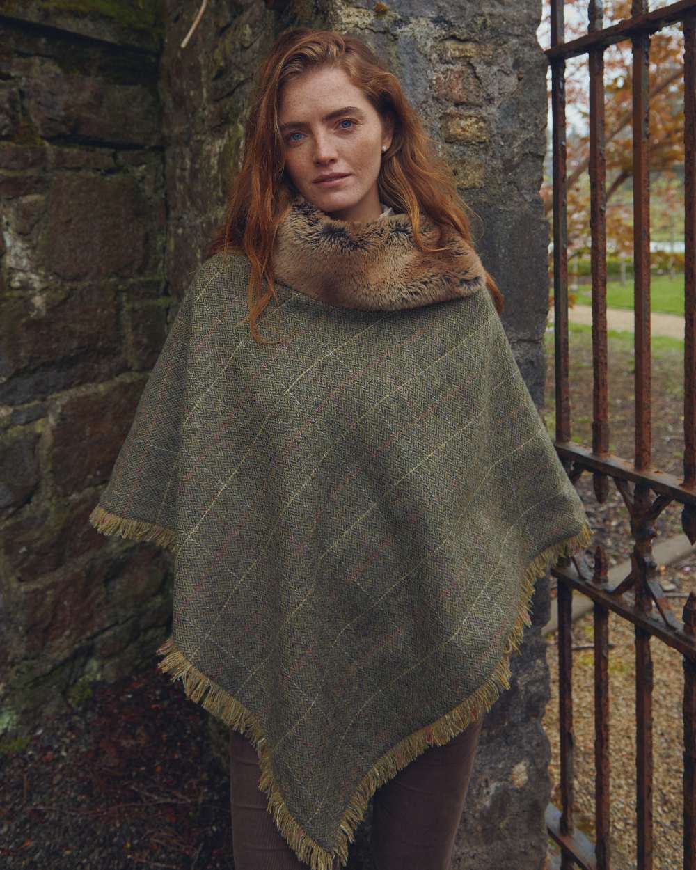 Dubarry Womens Silverfir Tweed Poncho - Image 3