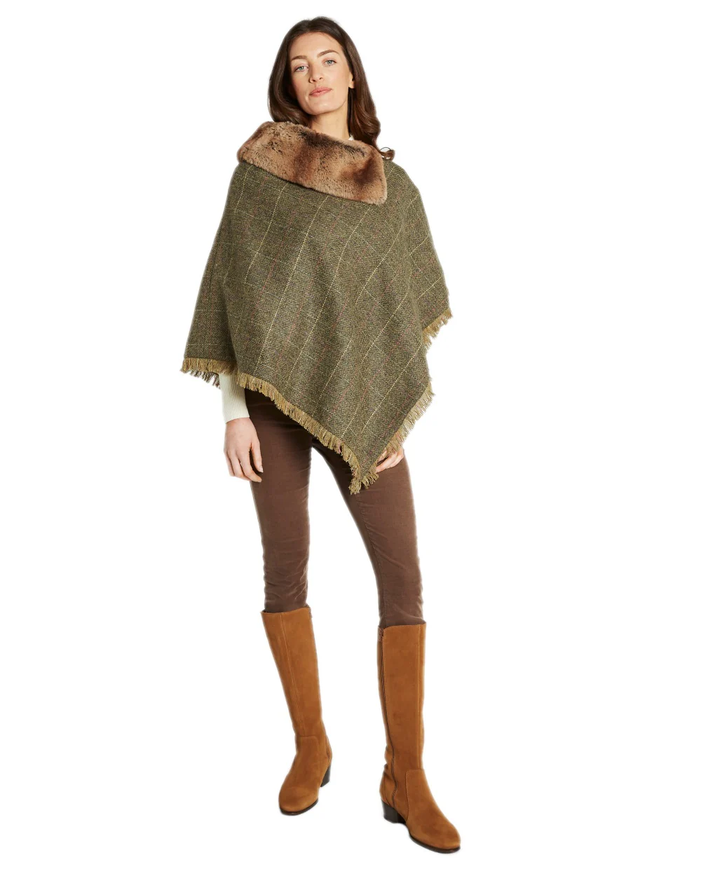 Dubarry Womens Silverfir Tweed Poncho - Image 9