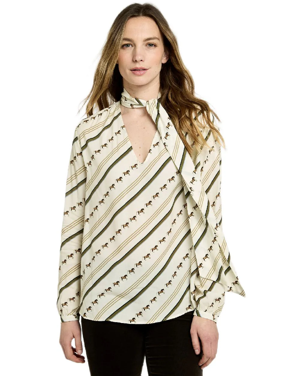 Dubarry Womens Sweetalison Tie-Neck Blouse - Image 2