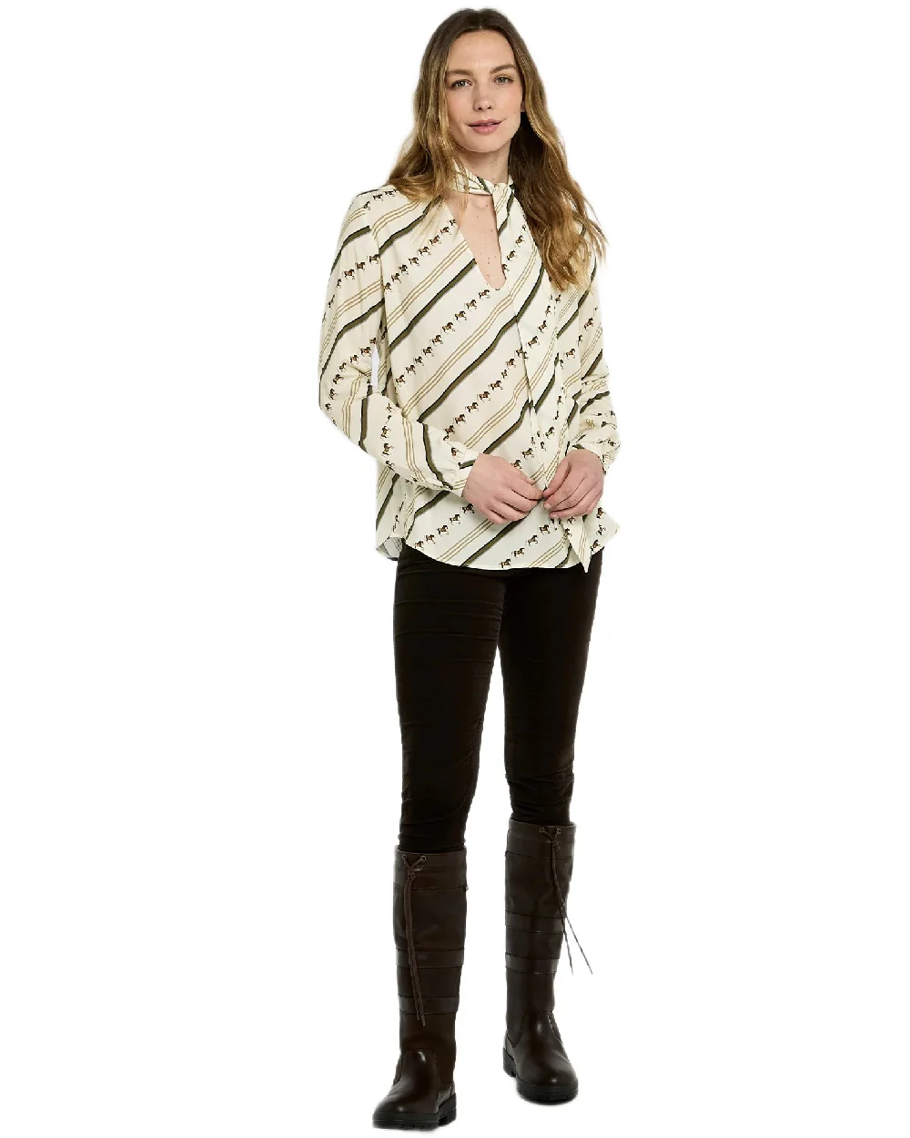 Dubarry Womens Sweetalison Tie-Neck Blouse - Image 3