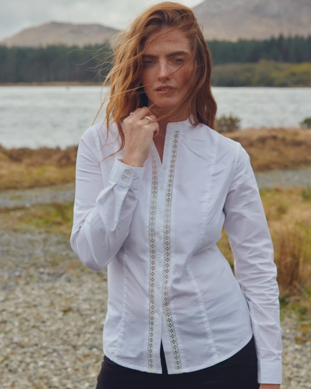 Dubarry Womens Waterlily Mandarin Collar Shirt - Image 2