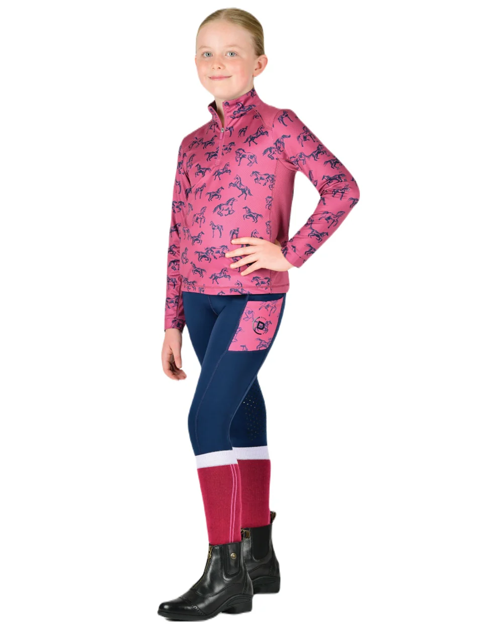 Dublin Childrens Autumn Sally Long Sleeve Riding Top - Image 4