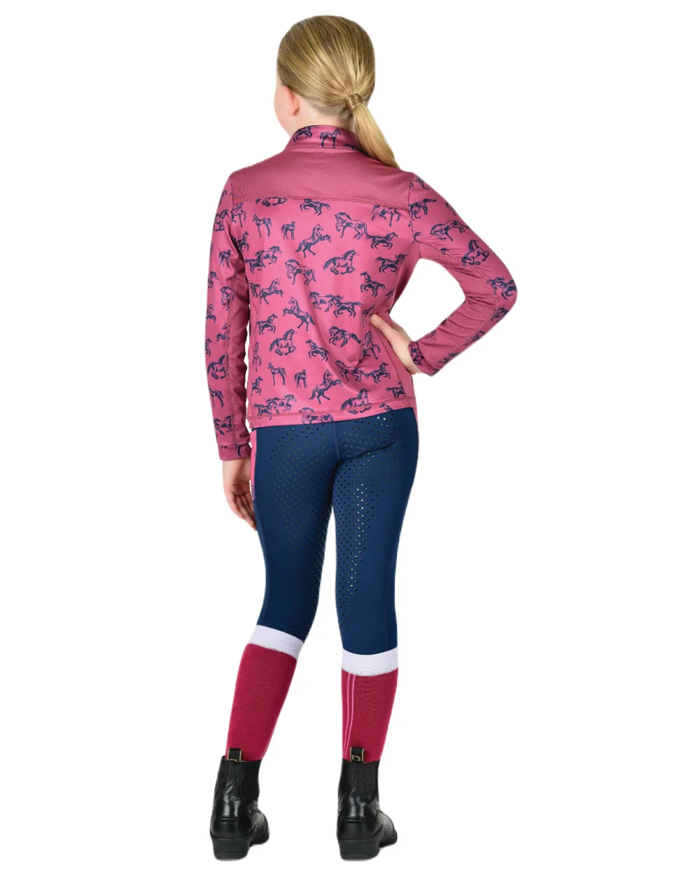 Dublin Childrens Autumn Sally Long Sleeve Riding Top - Image 5