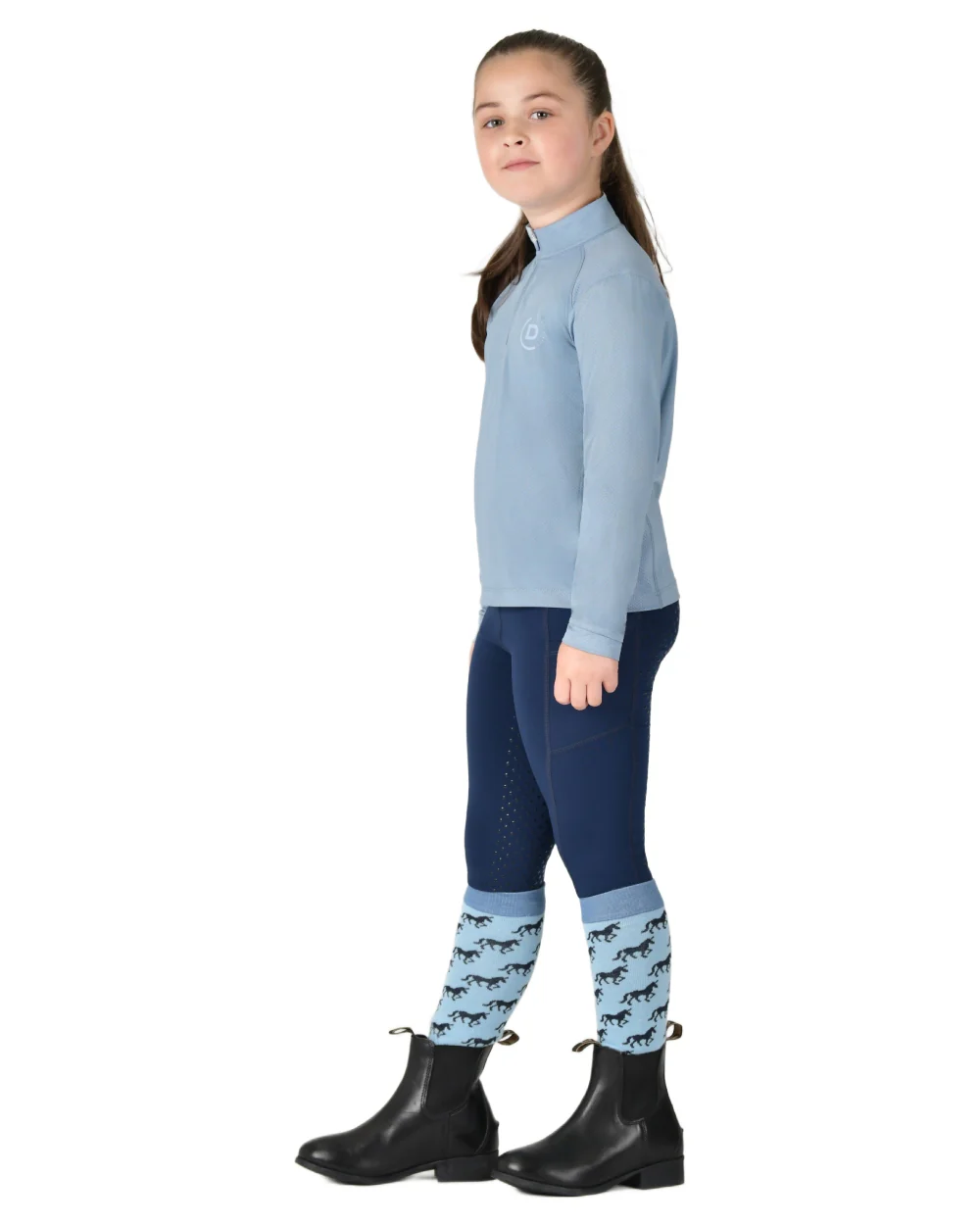 Dublin Kids Breathable Long Sleeve Riding Top - Image 12