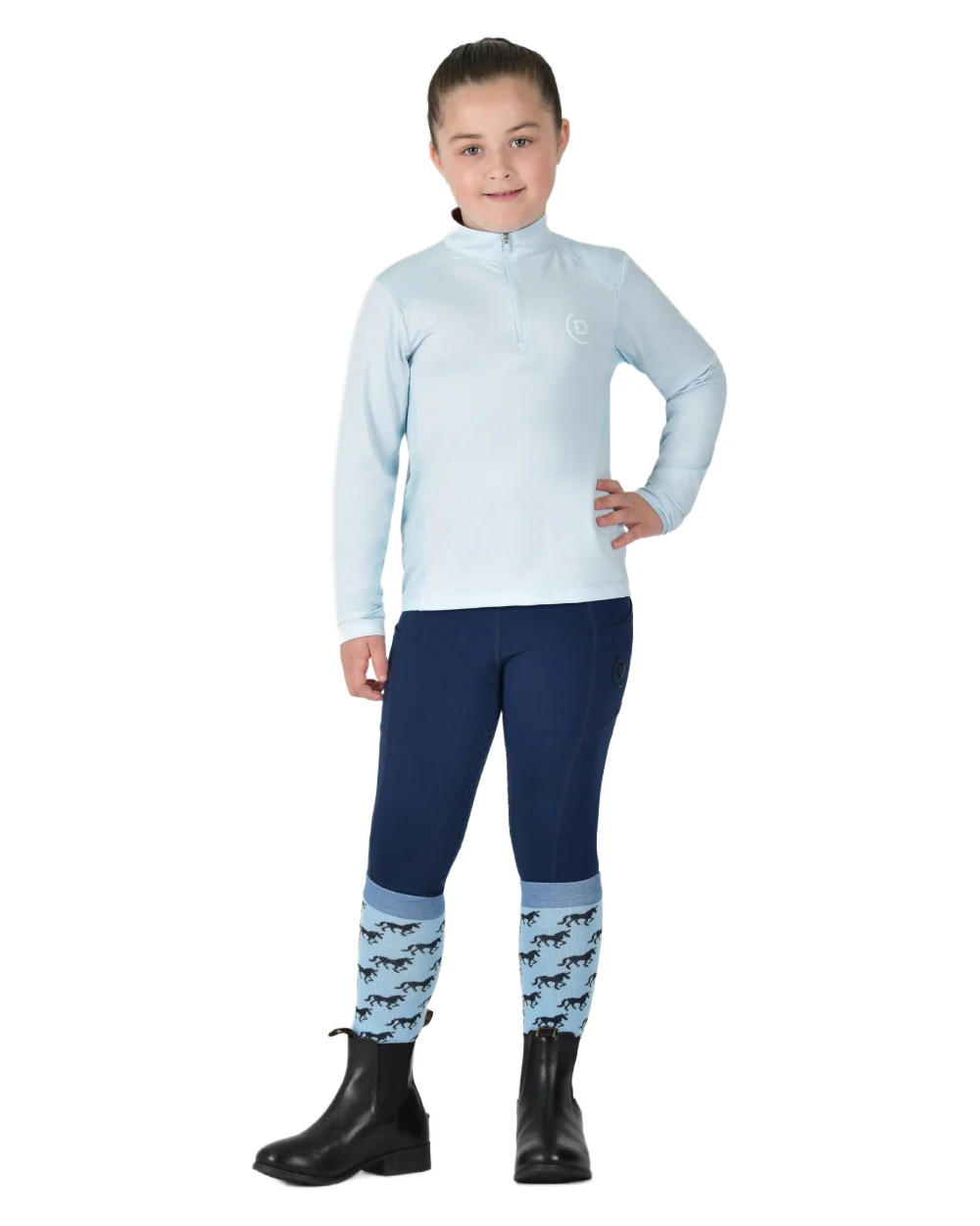 Dublin Kids Breathable Long Sleeve Riding Top - Image 16