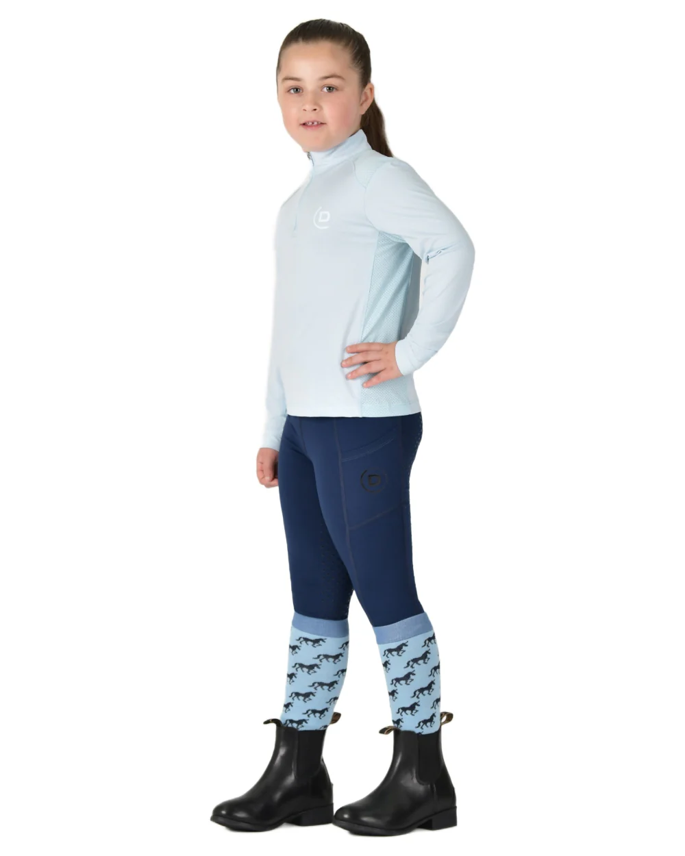 Dublin Kids Breathable Long Sleeve Riding Top - Image 18