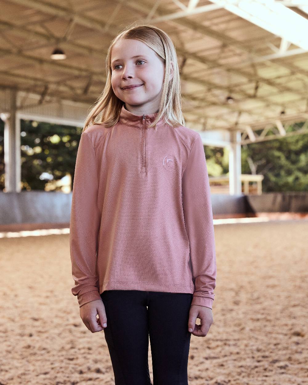 Dublin Kids Breathable Long Sleeve Riding Top - Image 2