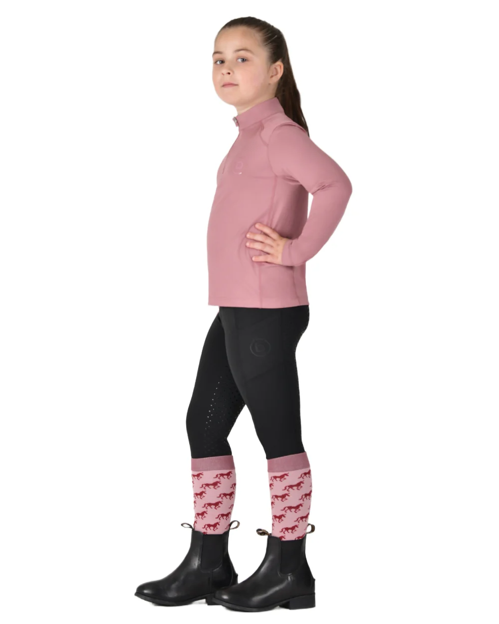 Dublin Kids Breathable Long Sleeve Riding Top - Image 3