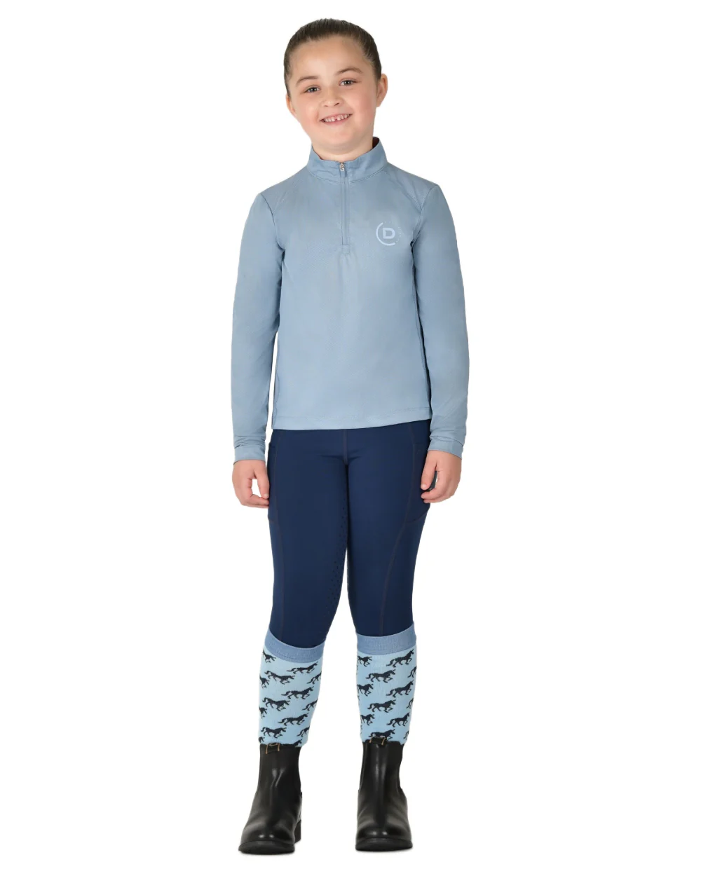 Dublin Kids Breathable Long Sleeve Riding Top - Image 8