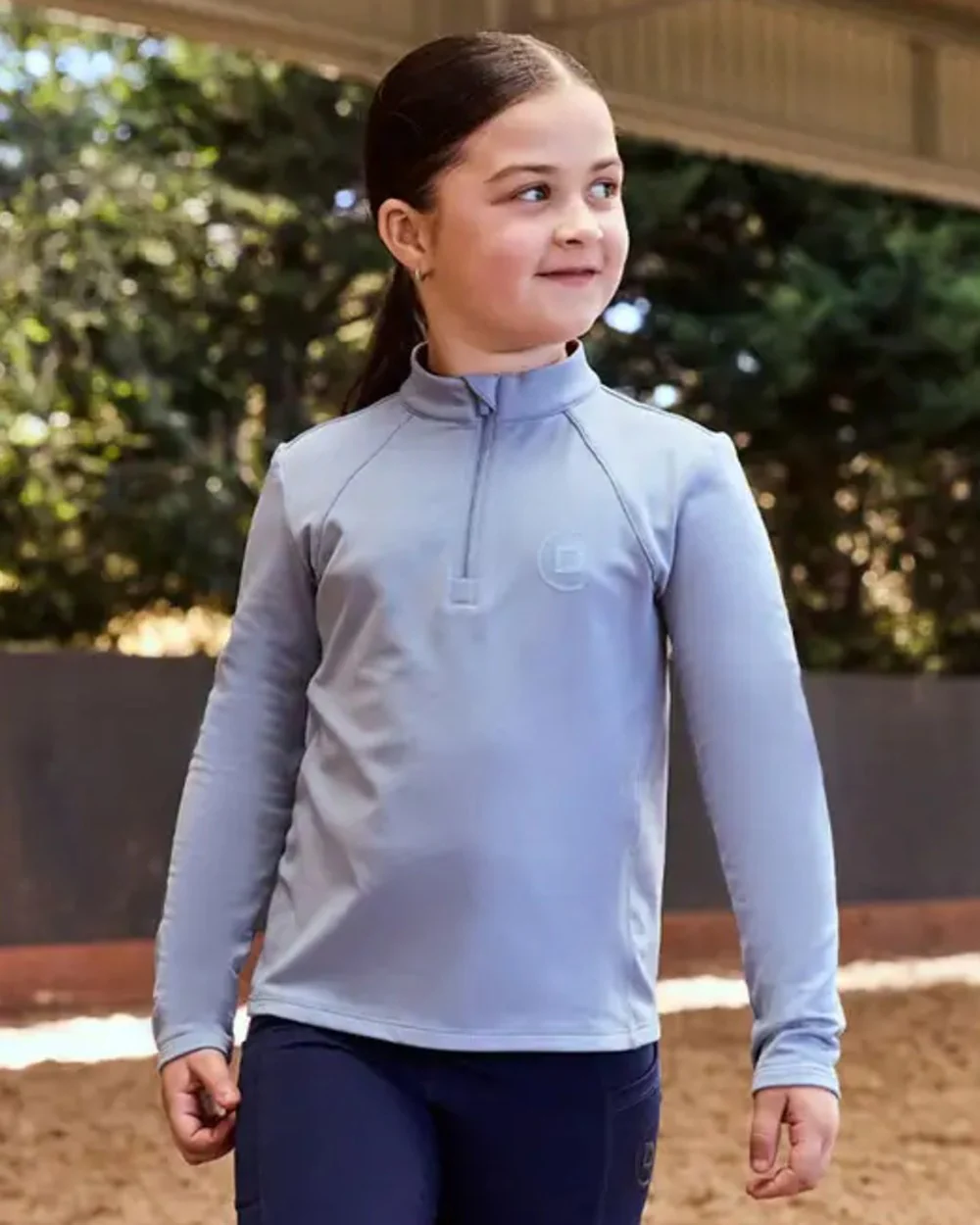 Dublin Kids Brushed Long Sleeve Riding Top - Image 2
