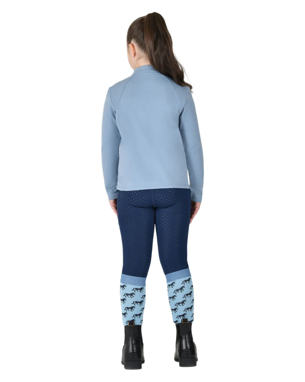 Dublin Kids Brushed Long Sleeve Riding Top - Image 3