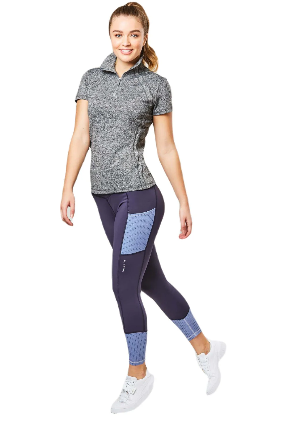 Dublin Power Performance Mid Rise Colour Block Tights - Image 4