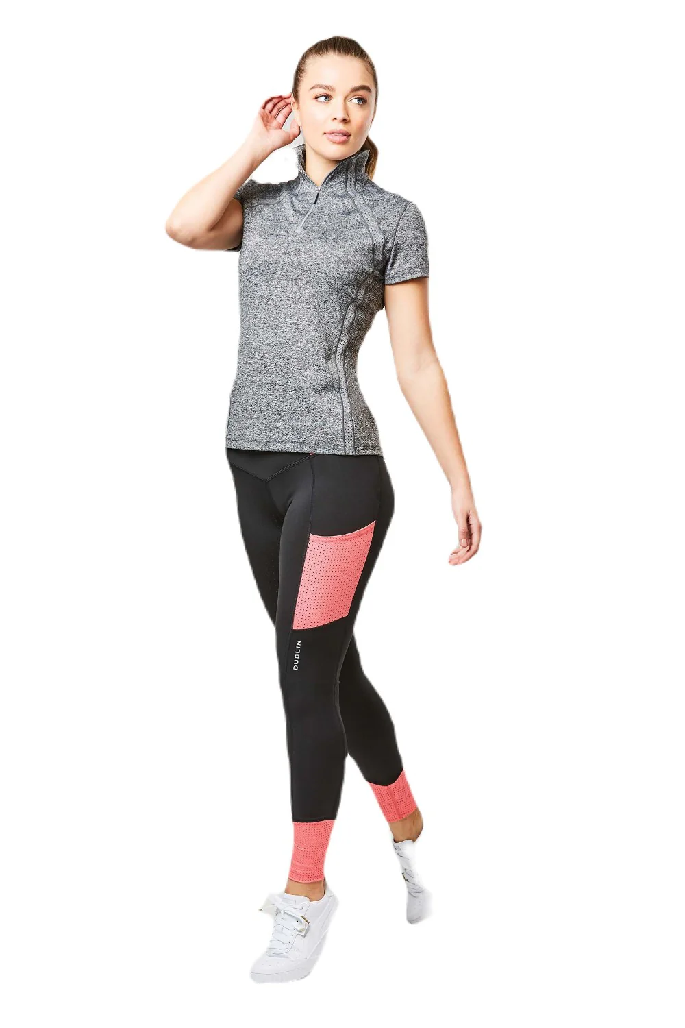 Dublin Power Performance Mid Rise Colour Block Tights - Image 5