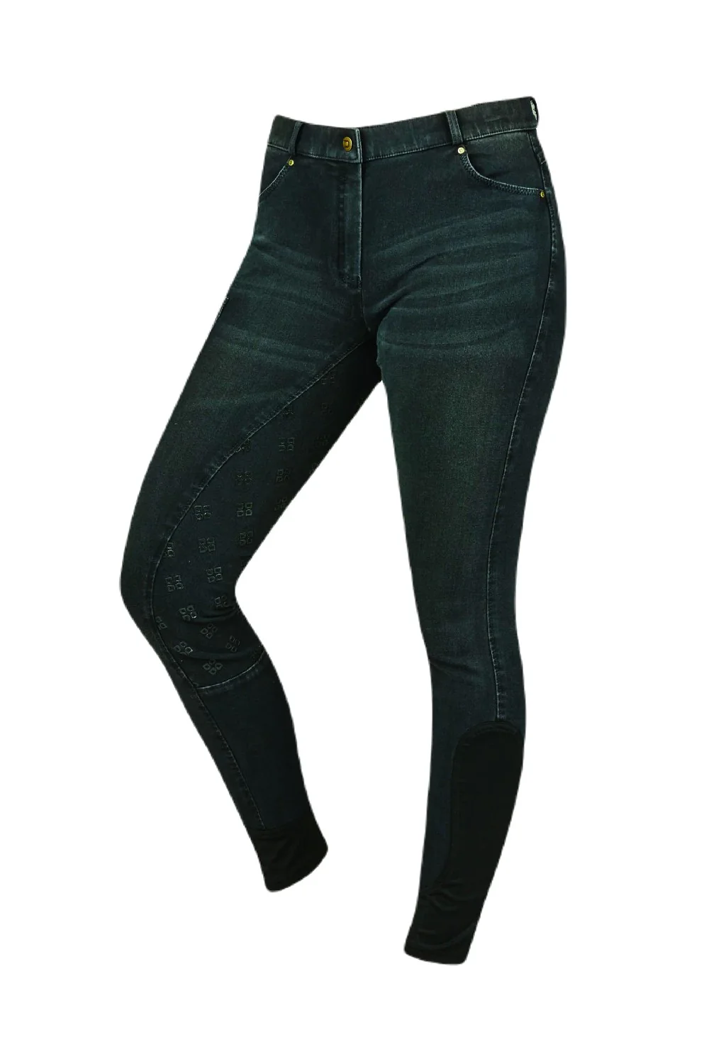 Dublin Shona Full Grip Silicone Print Denim Breeches - Image 3