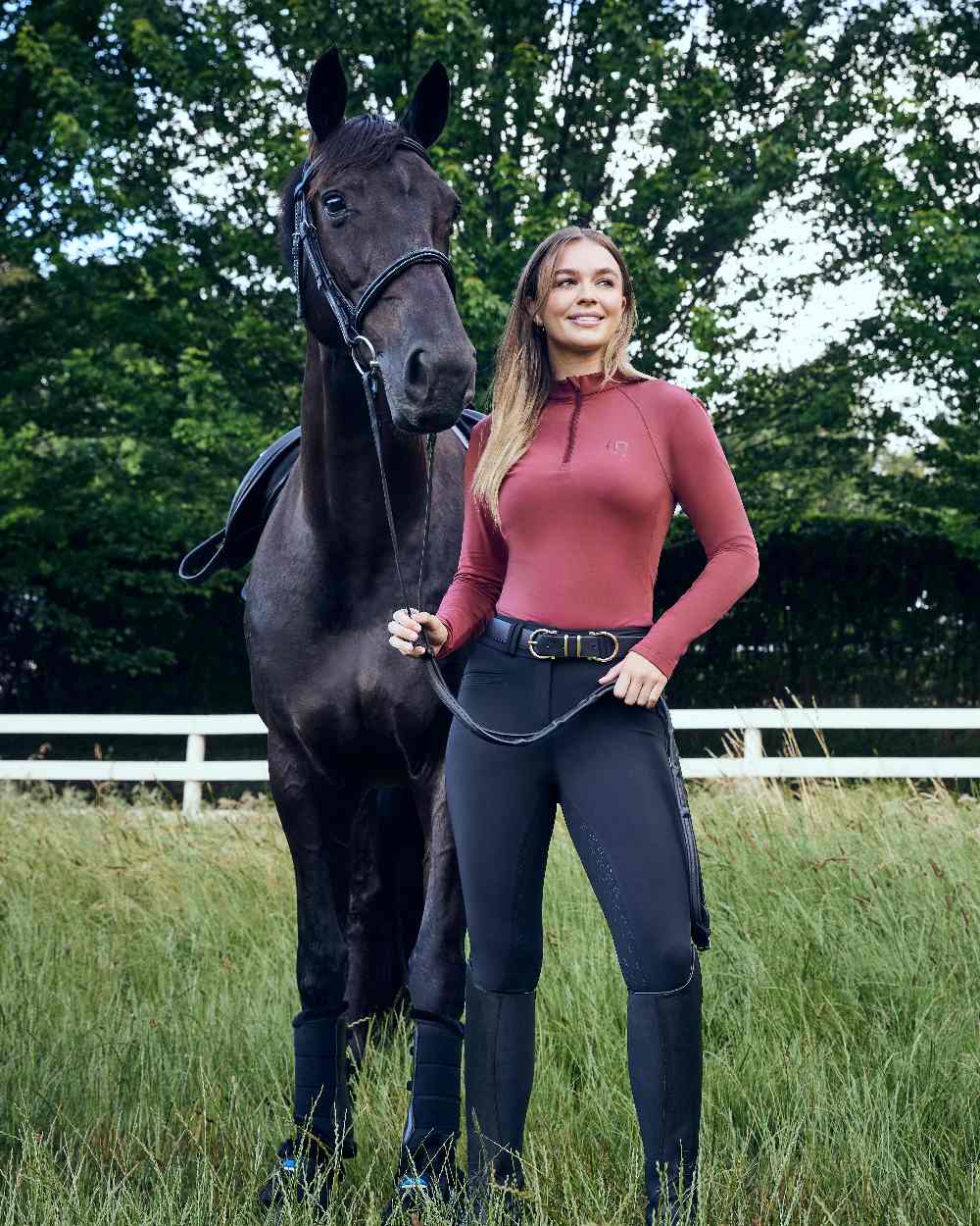 Dublin Womens Brushed Long Sleeve Riding Top - Image 10