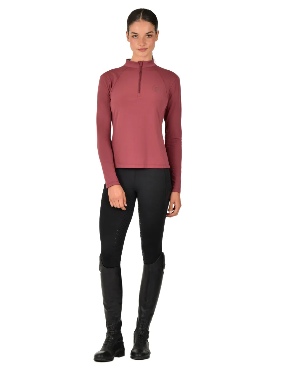 Dublin Womens Brushed Long Sleeve Riding Top - Image 8