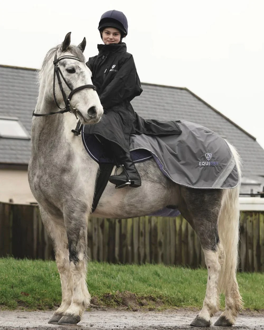 Equidry Childrens Evolution Thin Fleece Lined Jacket - Image 4