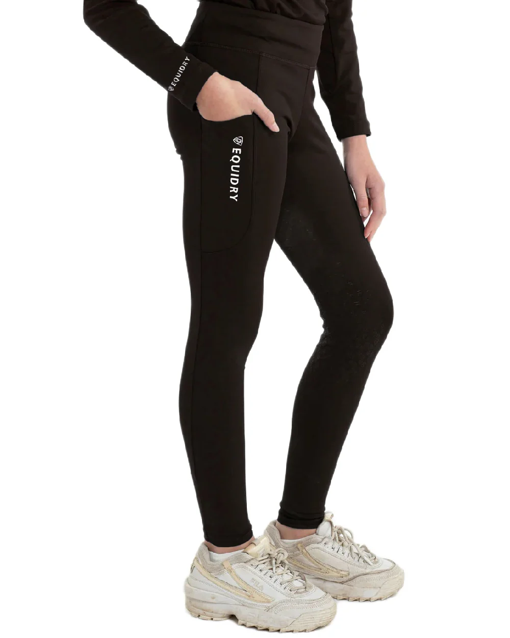 Equidry Childrens Water Repellent Full Seat Leggings - Image 25