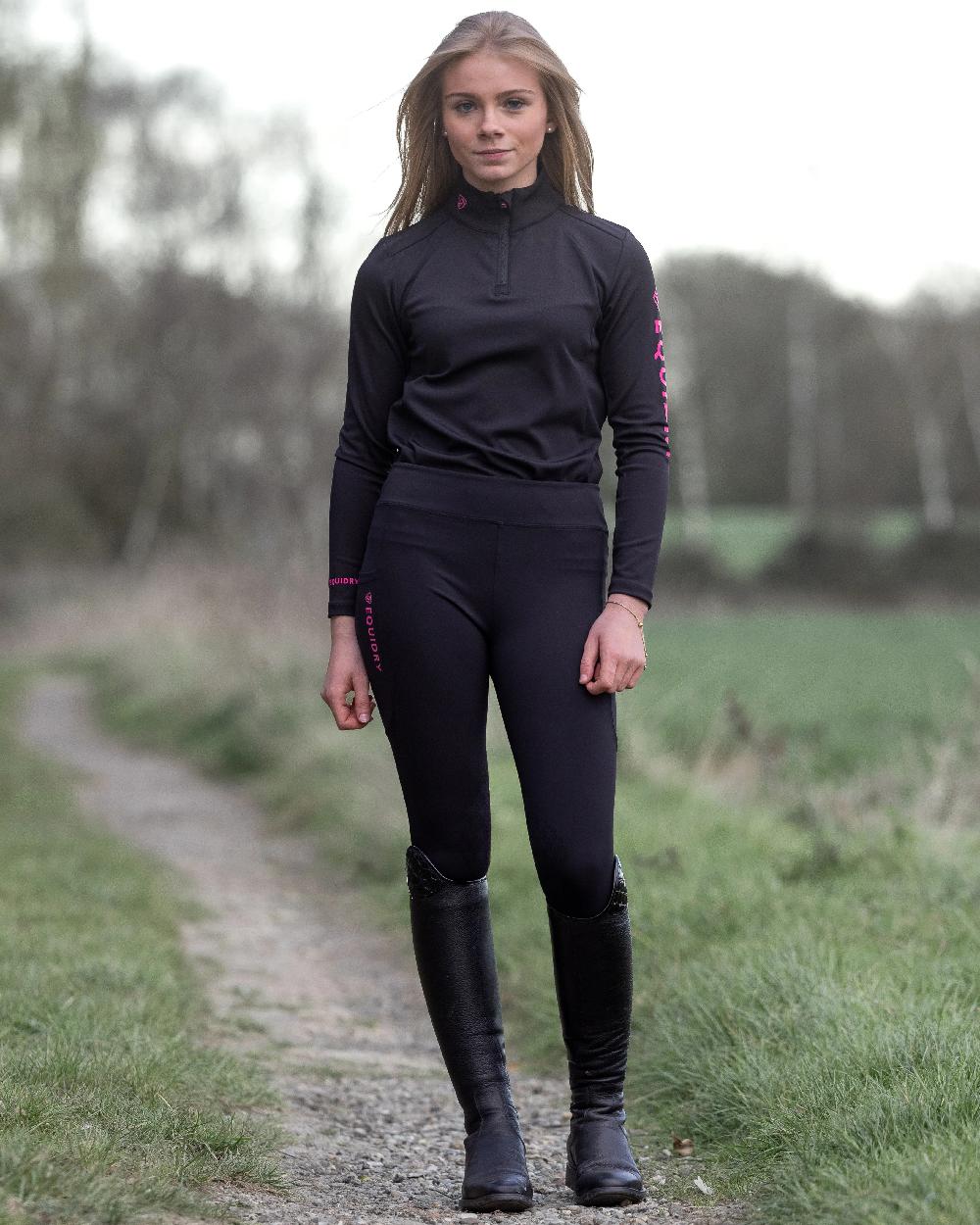Equidry Childrens Water Repellent Full Seat Leggings - Image 5