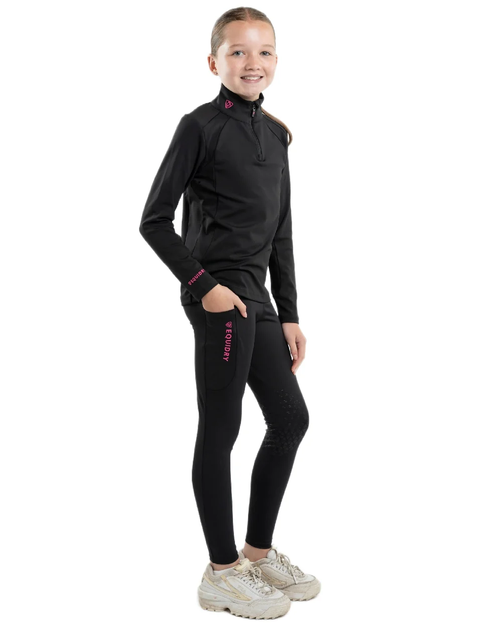 Equidry Childrens Water Repellent Knee Grip Leggings - Image 11