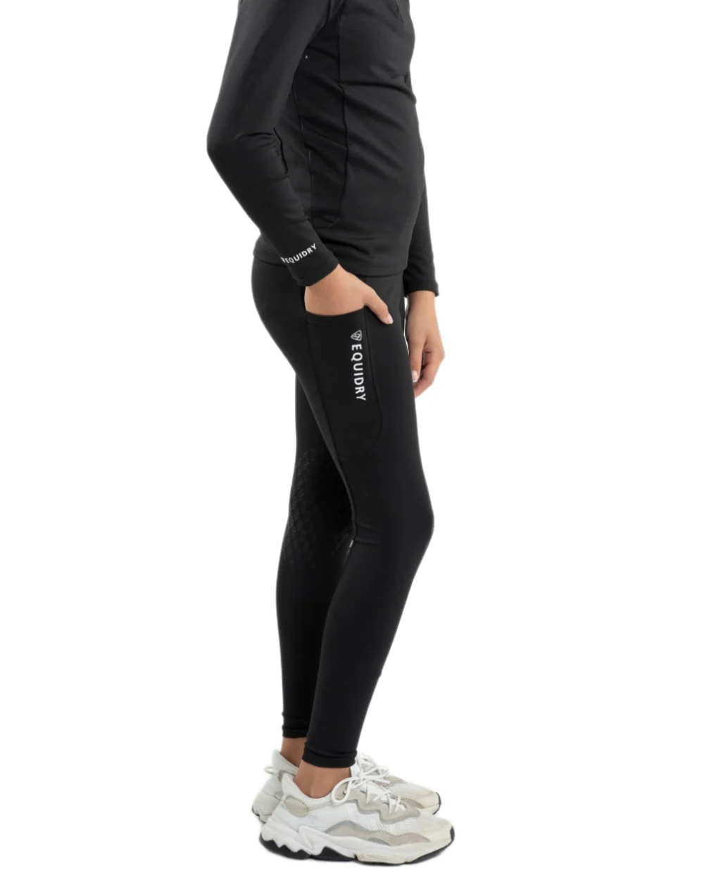 Equidry Childrens Water Repellent Knee Grip Leggings - Image 14