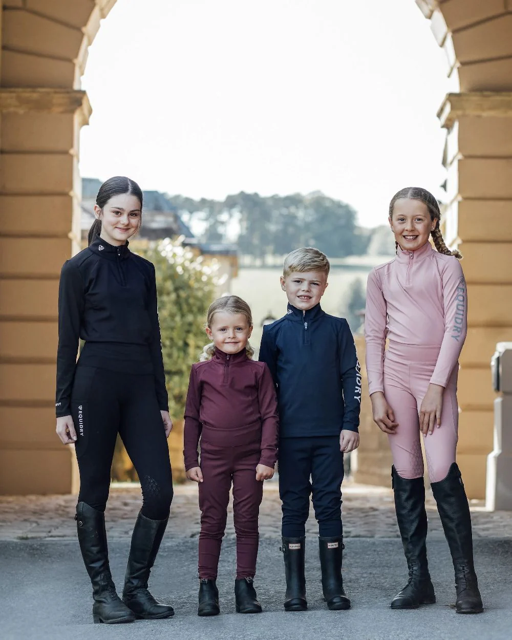 Equidry Childrens Water Repellent Knee Grip Leggings - Image 17