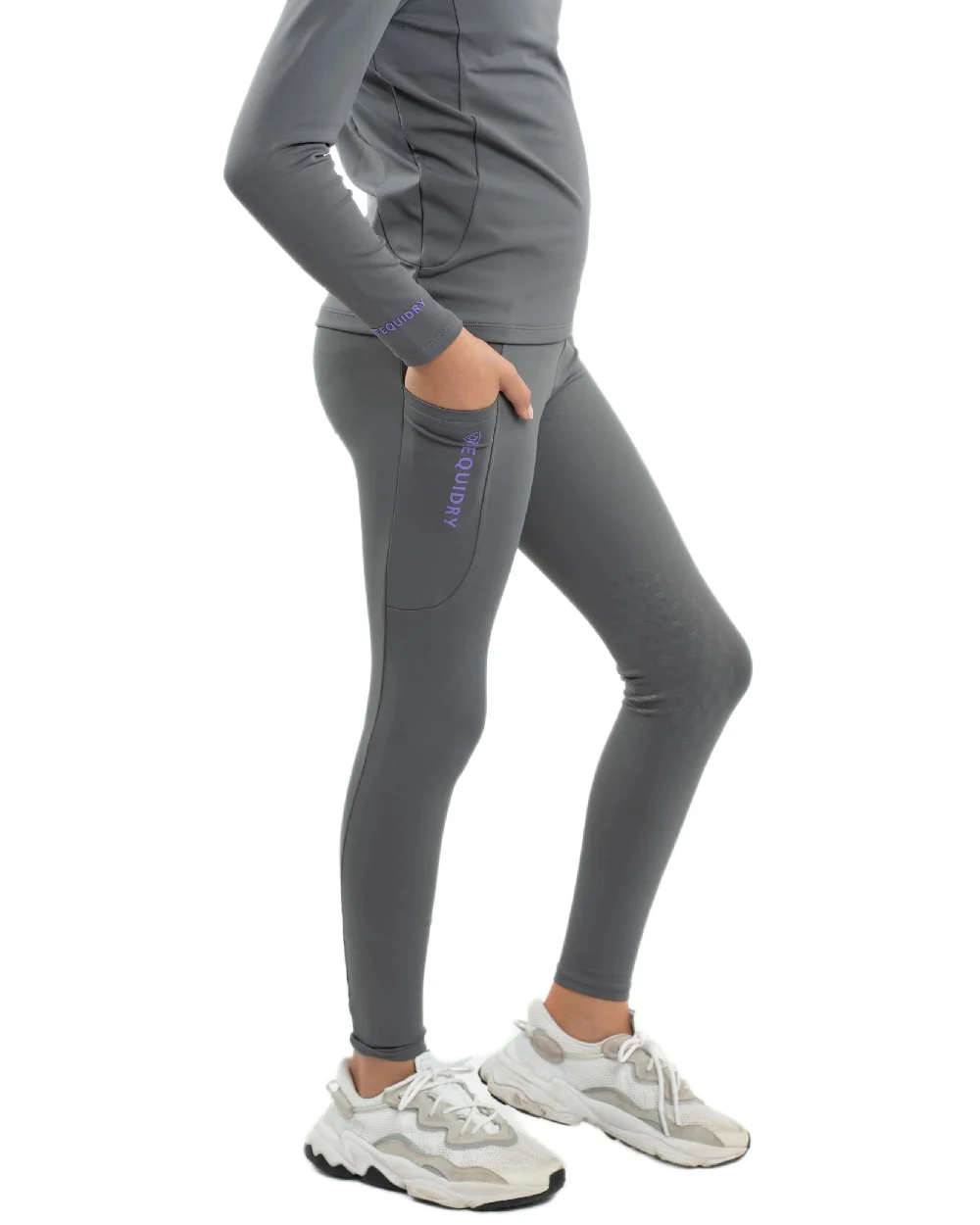 Equidry Childrens Water Repellent Knee Grip Leggings - Image 24