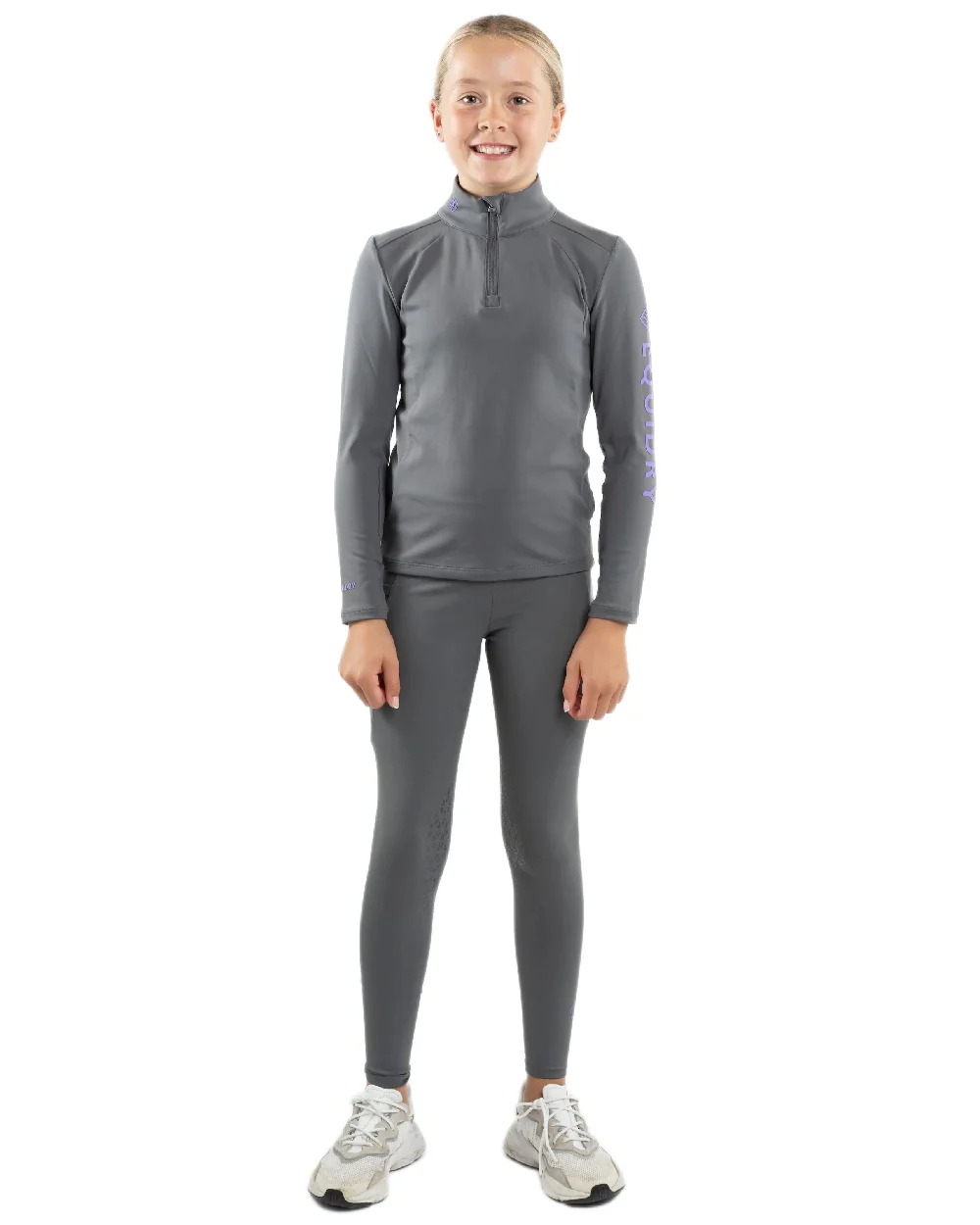 Equidry Childrens Water Repellent Knee Grip Leggings - Image 30