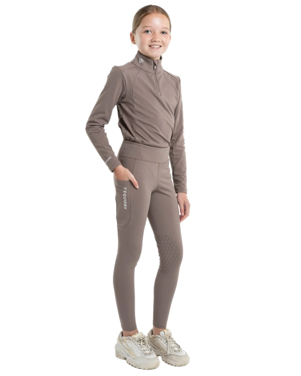 Equidry Childrens Water Repellent Knee Grip Leggings - Image 51