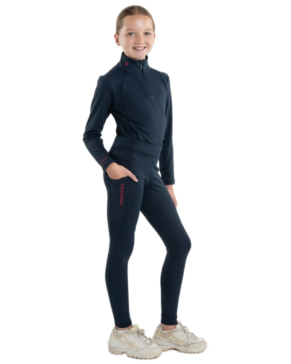 Equidry Childrens Water Repellent Knee Grip Leggings - Image 54