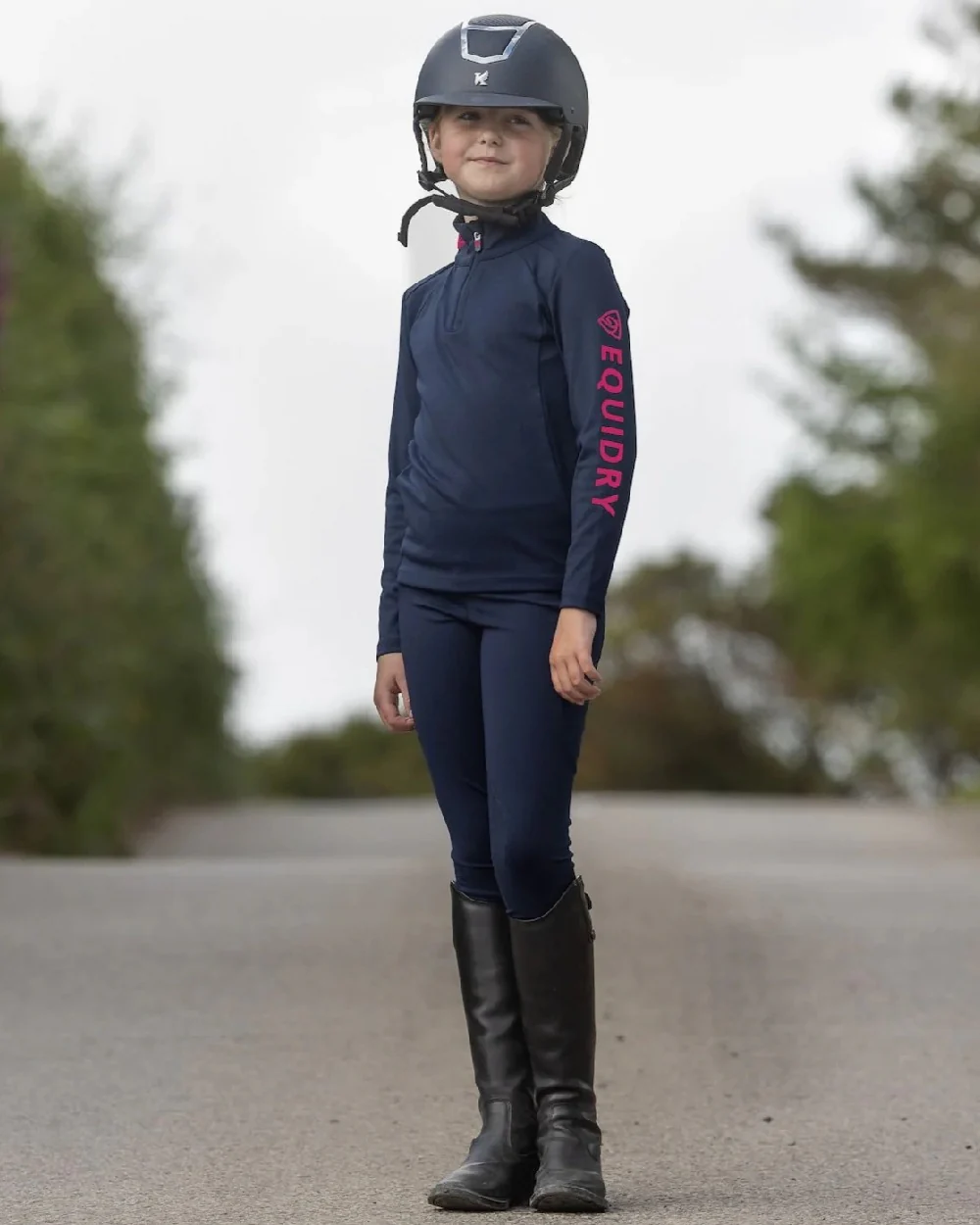 Equidry Childrens Water Repellent Knee Grip Leggings - Image 55