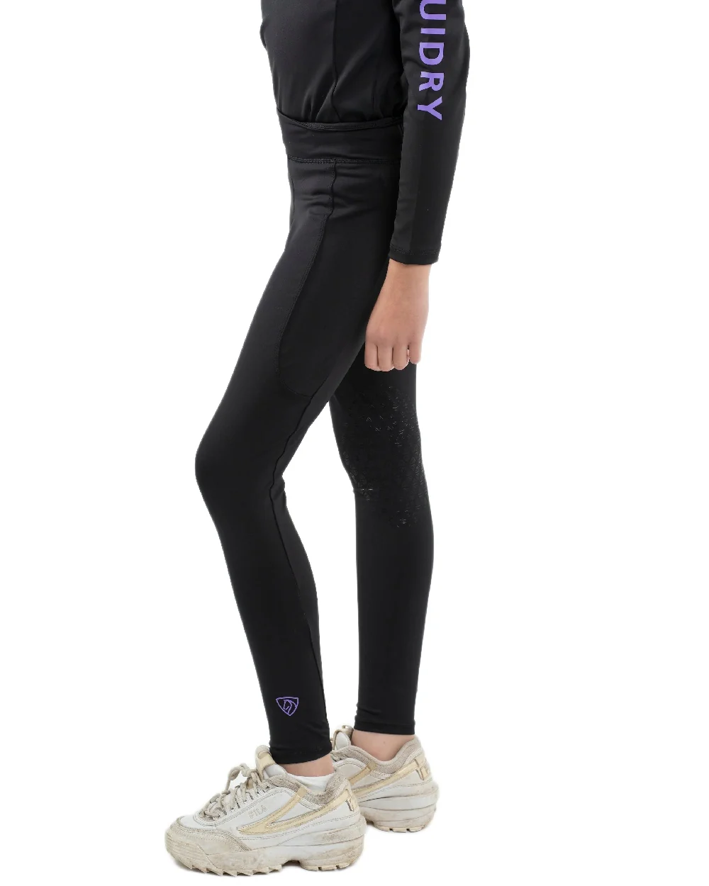 Equidry Childrens Water Repellent Knee Grip Leggings - Image 6