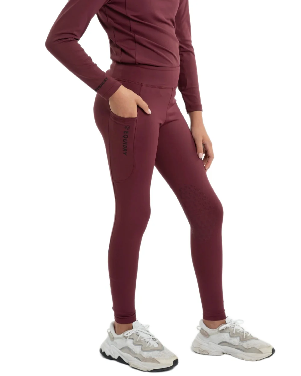 Equidry Childrens Water Repellent Knee Grip Leggings - Image 73