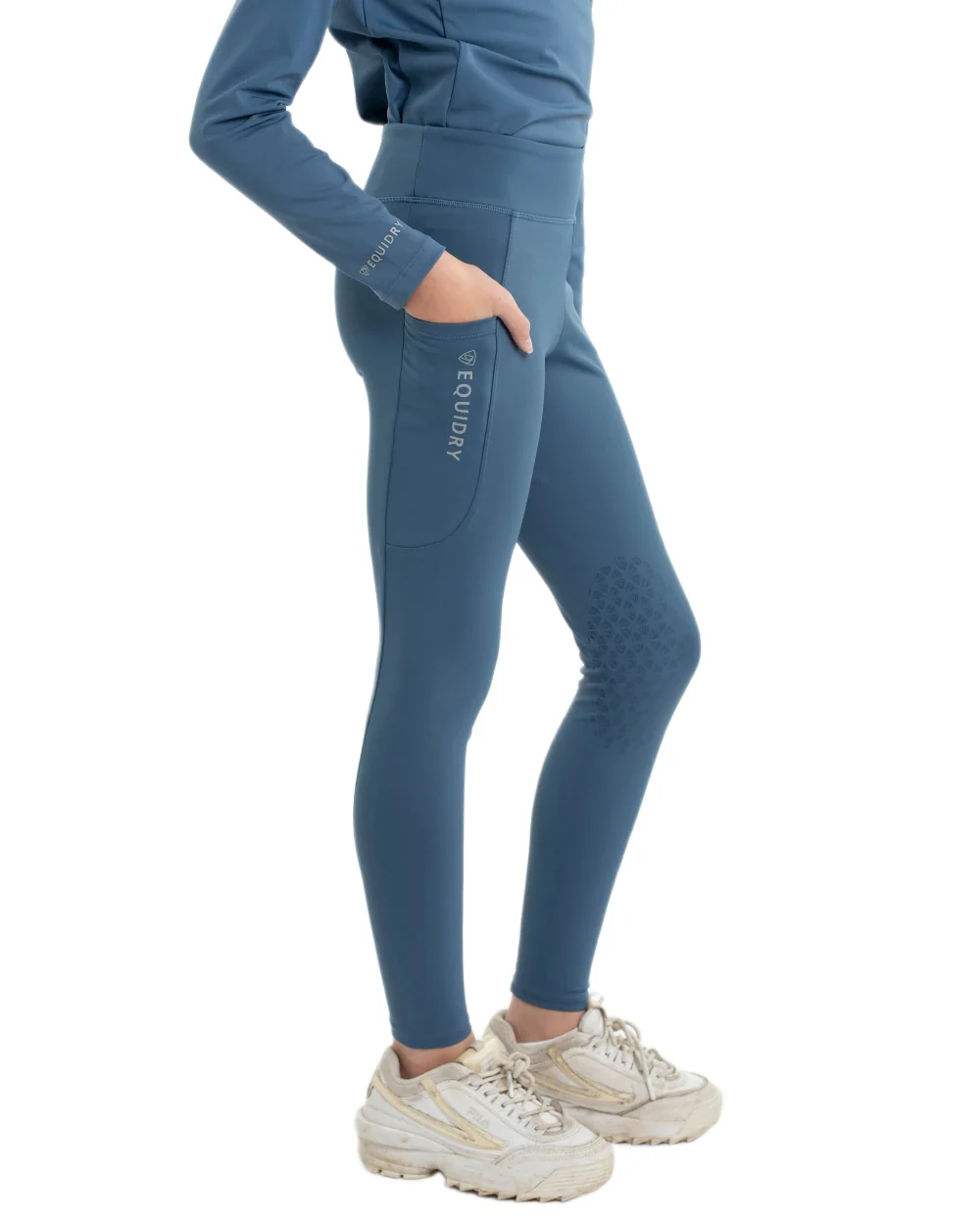Equidry Childrens Water Repellent Knee Grip Leggings - Image 88