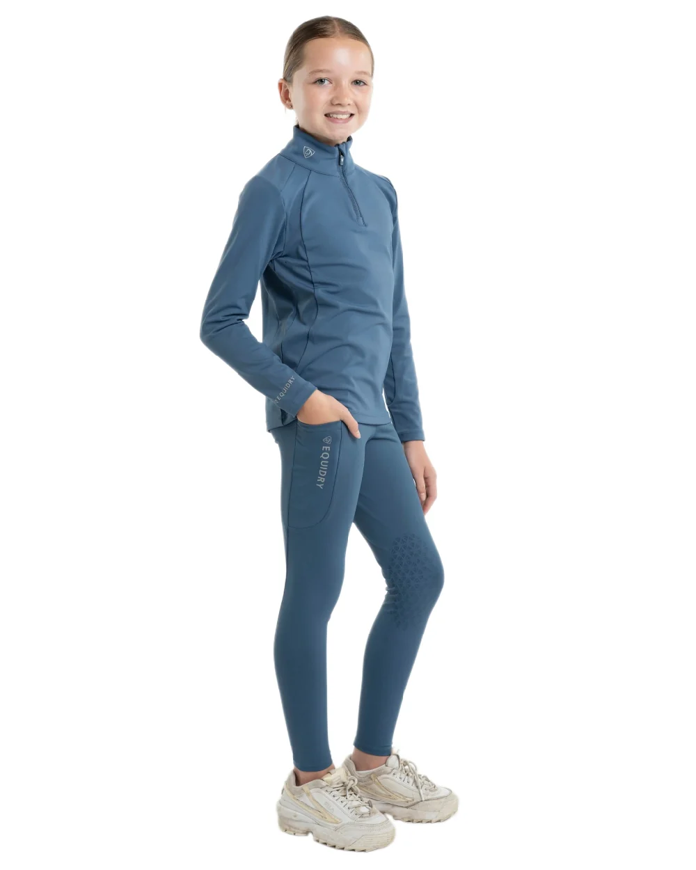 Equidry Childrens Water Repellent Knee Grip Leggings - Image 92