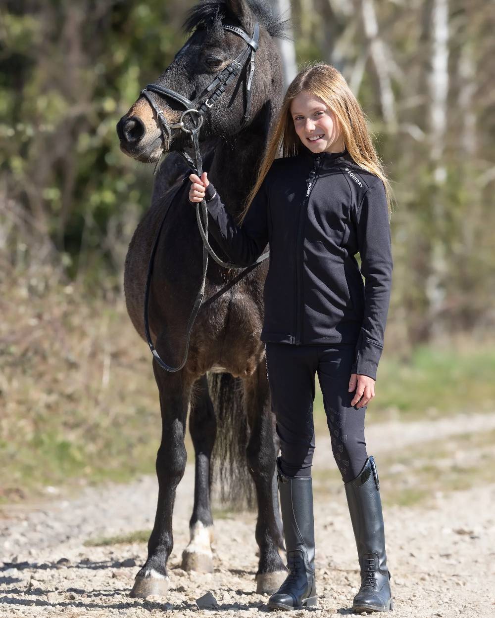 Equidry Childrens Water Repellent Zip Up Top - Image 2